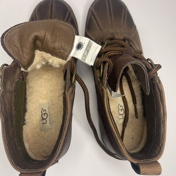 UGG Heather Women’s Sz 7 Waterproof Duck Boots Ankle Brown S/N 1095156 EUC - Picture 8 of 9